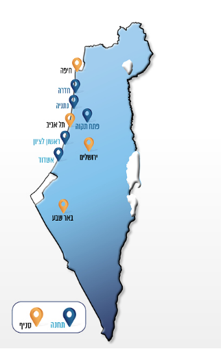 תמונה מפת סיניפים ותחנות